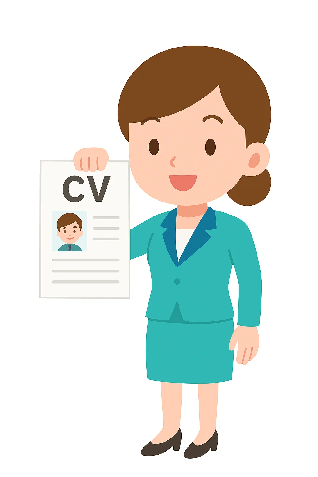 Professional woman holding CV ready to submit to Tirebuck Recruitment for job opportunities in West Midlands
